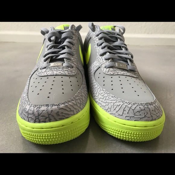 Nike Air Force 1 wolf grey elephant/volt size 11 - Picture 2 of 6